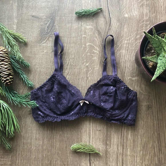 Brandy Melville Other - Brandy Melville Lace Bralette in Eggplant